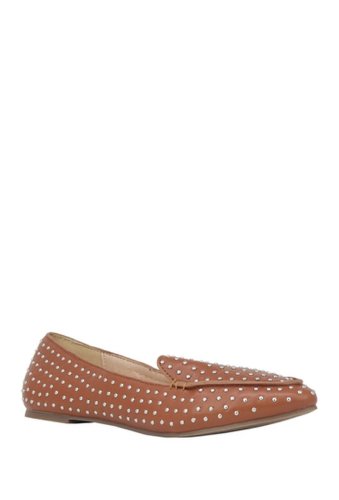 Incaltaminte femei chase chloe ibi studded pointed toe loafer tan