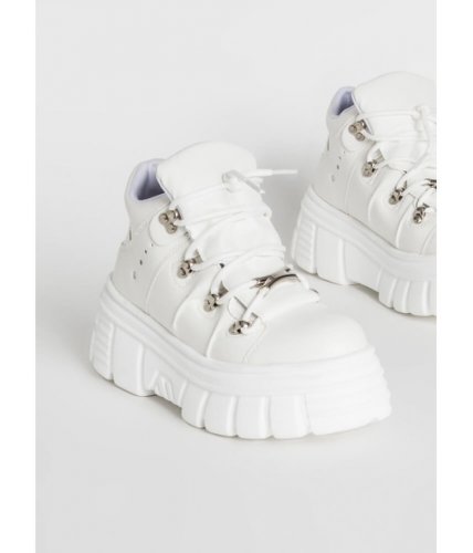 Cheap&chic Incaltaminte femei cheapchic moon walk lace-up platform sneakers white