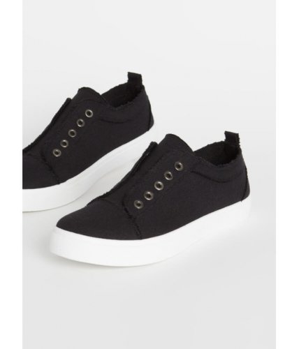 Incaltaminte femei cheapchic unfinished business canvas sneakers black