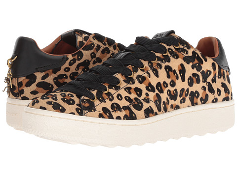 Incaltaminte femei coach c101 low top sneaker in embellishment leopard naturalblack