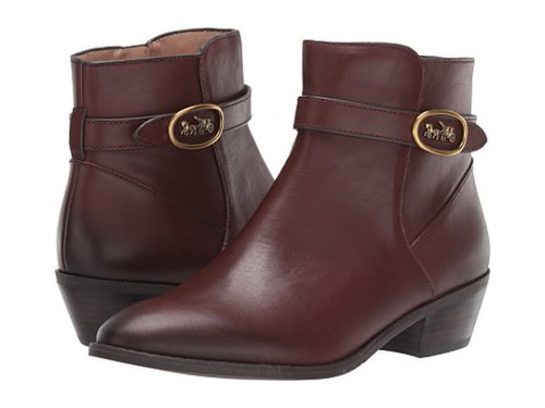 Incaltaminte femei coach dylan horse and carriage bootie walnut leather