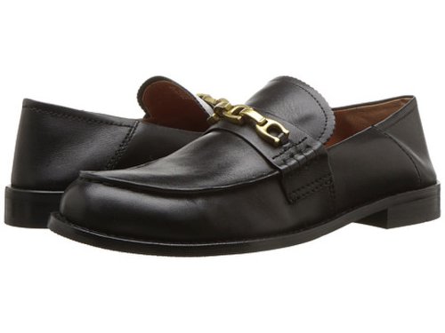 Incaltaminte femei coach putnam loafer with signature chain black leather