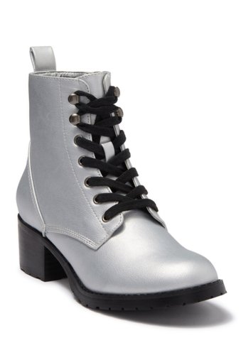 Incaltaminte femei coconuts by matisse glacier lace-up boot silver synthetic