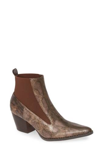 Incaltaminte femei coconuts by matisse hft kyoto snake print bootie brown synthetic