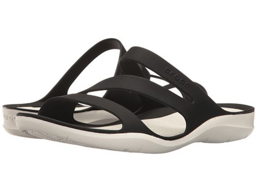 Incaltaminte femei crocs swiftwater sandal blackwhite