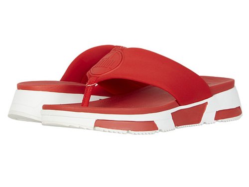 Incaltaminte femei fitflop sporty logo toe-thong red