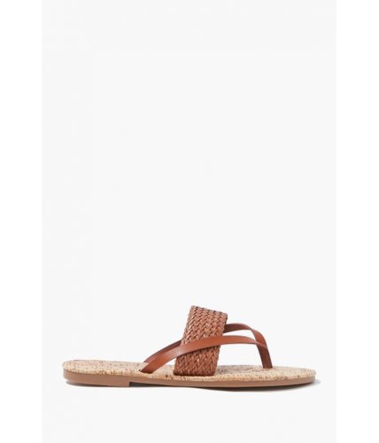Incaltaminte femei forever21 braided thong sandals camel