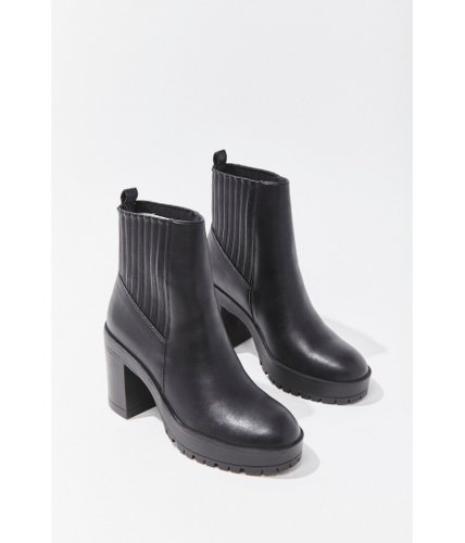 Incaltaminte femei forever21 faux leather ankle booties black