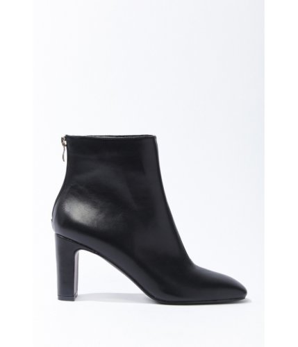 Incaltaminte femei forever21 faux leather square toe booties black