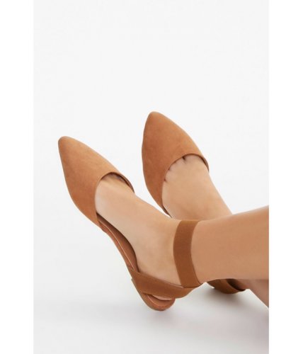 Incaltaminte femei forever21 faux suede pointed toe flats tan