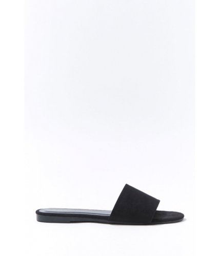 Incaltaminte femei forever21 faux suede slip-on sandals black