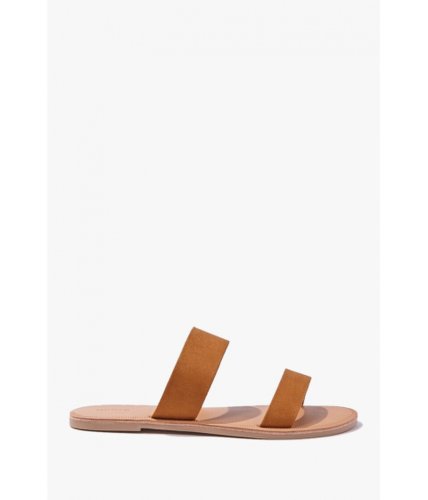 Incaltaminte femei forever21 faux suede strapped sandals tan