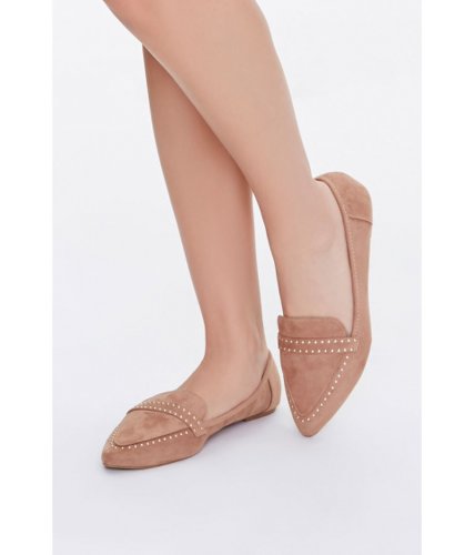 Incaltaminte femei forever21 faux suede studded loafers camel