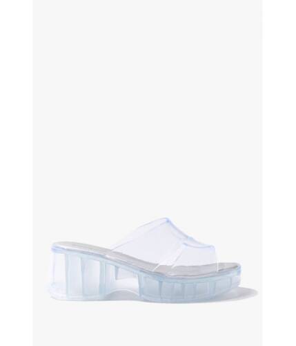 Incaltaminte femei forever21 jelly platform sandals clear