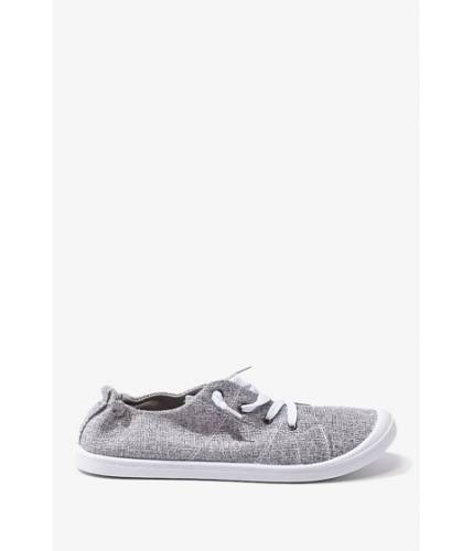 Incaltaminte femei forever21 low-top canvas sneakers light grey