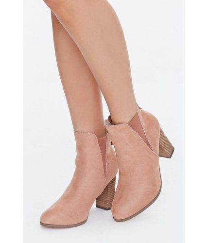 Incaltaminte femei forever21 pointed faux suede booties taupe