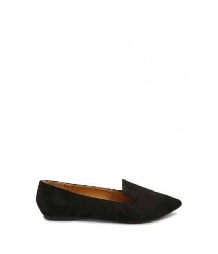 Incaltaminte femei forever21 qupid faux suede loafers black