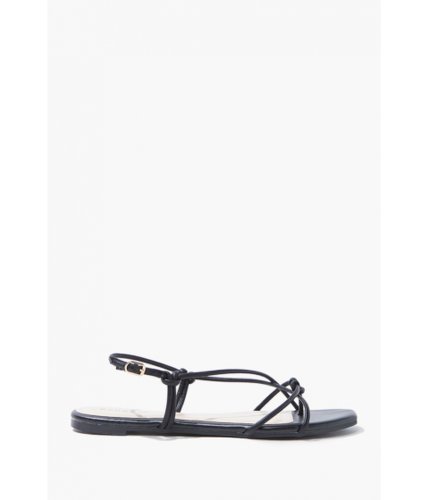 Incaltaminte femei forever21 strappy thong sandals black