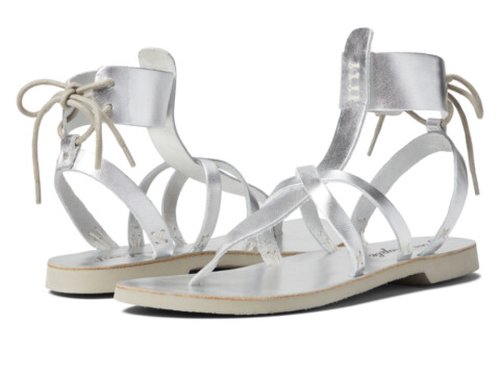 Incaltaminte femei free people vacation day wrap sandal silver leather