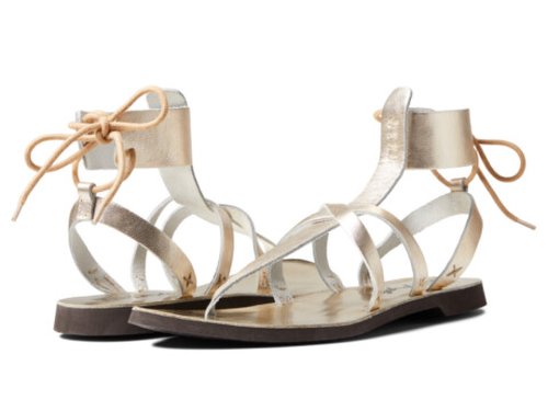 Incaltaminte femei free people vacation day wrap sandal vintage gold leather