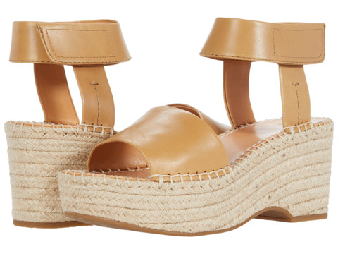 Incaltaminte femei frye and co amber espadrille wedge caramel waxed leather