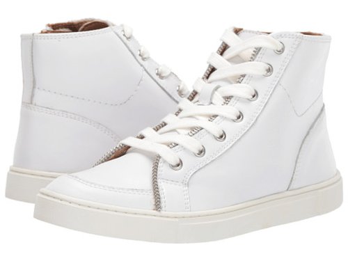 Incaltaminte femei frye and co sindy moto high white smooth polished leather