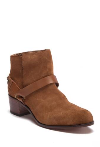 Incaltaminte femei h by hudson aylene studded strap leather bootie tan