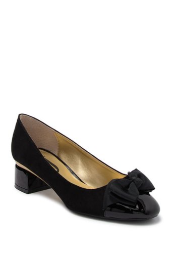 Incaltaminte femei j renee kintyre bow block heel - wide width available black suedepa