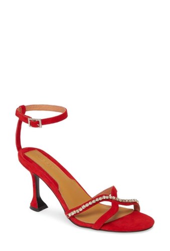 Incaltaminte femei jaggar footwear crystal embellished sandal red
