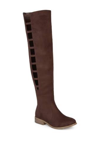 Incaltaminte femei journee collection pitch wide calf boot brown