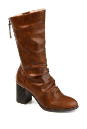 Incaltaminte femei journee collection sequois slouch heeled boot brown
