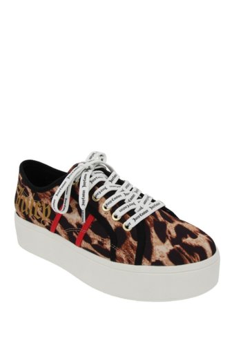 Incaltaminte femei juicy couture bouncy flatform sneaker leopard canvas