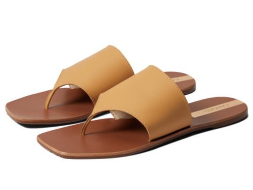 Incaltaminte femei kaanas maria minimalist all over leather thong sandal sand