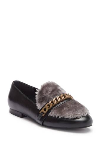 Incaltaminte femei kenneth cole new york wilda faux fur leather loafer black-grey