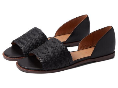 Incaltaminte femei madewell the kinsley d\'orsay flat in woven leather true black