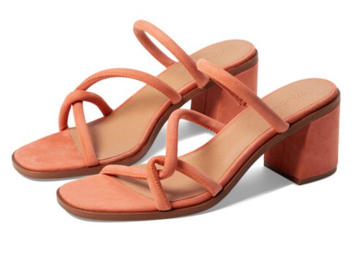 Incaltaminte femei madewell the tayla sandal in suede classic coral