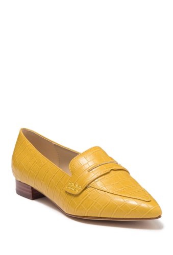 Incaltaminte femei marc fisher feud pointed toe embossed loafer yelll