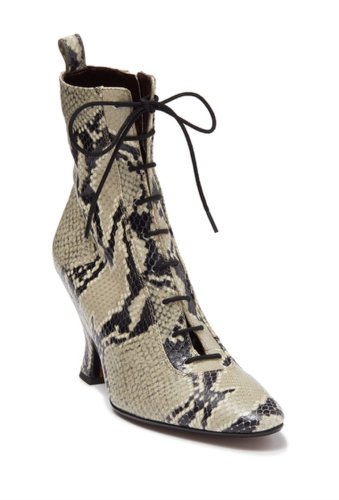 Incaltaminte femei marc jacobs the victorian snake embossed leather boot natural