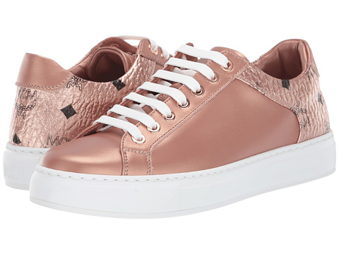 Incaltaminte femei mcm logo group sneakers champagne gold