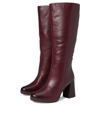 Incaltaminte femei naturalizer genn-align cabernet sauvignon red wide calf leather