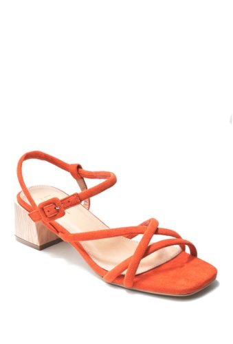 Incaltaminte femei nicole miller yoster low block heel strappy sandal orange