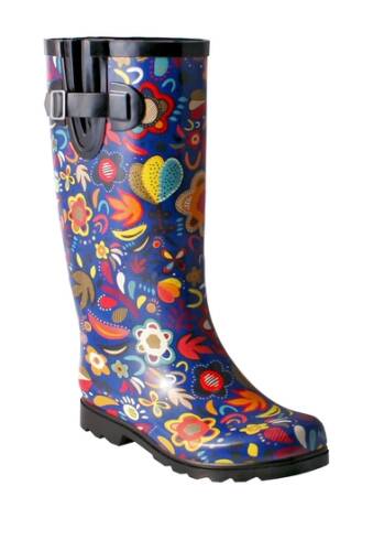 Incaltaminte femei nomad footwear puddles waterproof rain boot blue tropical