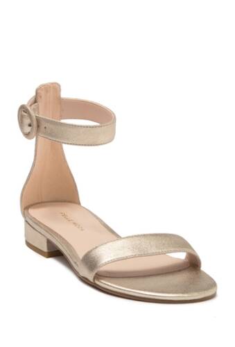 Incaltaminte femei pelle moda newport ankle strap sandal plat gold