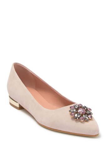 Incaltaminte femei pollini footwear embellished ballerina flat rosa antico tacco platino