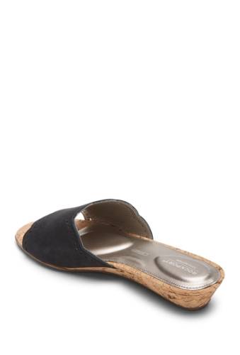 Incaltaminte femei rockport zandra slide sandal - wide width available black