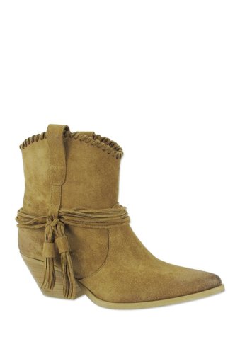 Incaltaminte femei ron white brailee suede pull-on ankle boot caramel