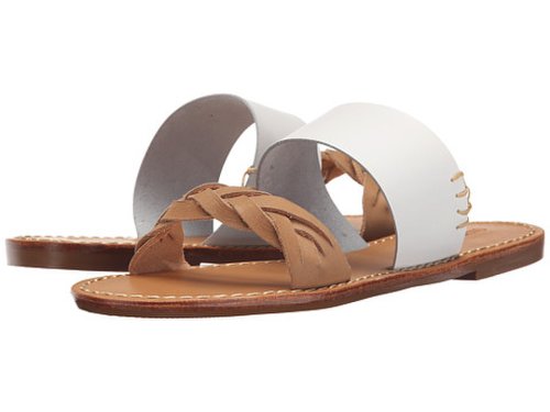 Incaltaminte femei soludos braided slide sandal white