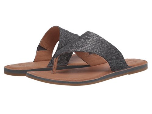 Incaltaminte femei sperry seaport thong leather silver metallic