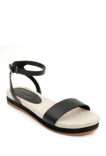 Incaltaminte femei splendid myra flatform ankle strap sandal blackleath