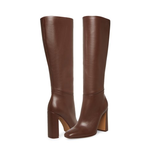 Incaltaminte femei steve madden ally boot brown leather